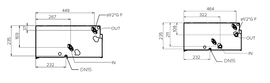 MyCond HPL Diagramme montrant la distribution de lair et les mécanismes de contrôle dans les ventilo-convecteurs à gaine ESP de taille moyenne.