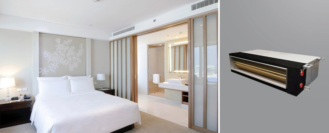 MyCond MCFDS Ventilo-convecteur compact conçu pour une circulation efficace de lair dans les chambres à coucher.
