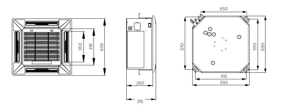 MyCond MCFK-T2 Un ventilo-convecteur de plafond compact pour une distribution efficace de lair.