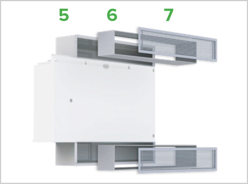 MyCond MDDS/MDCS Raccordement des conduits dair au déshumidificateur