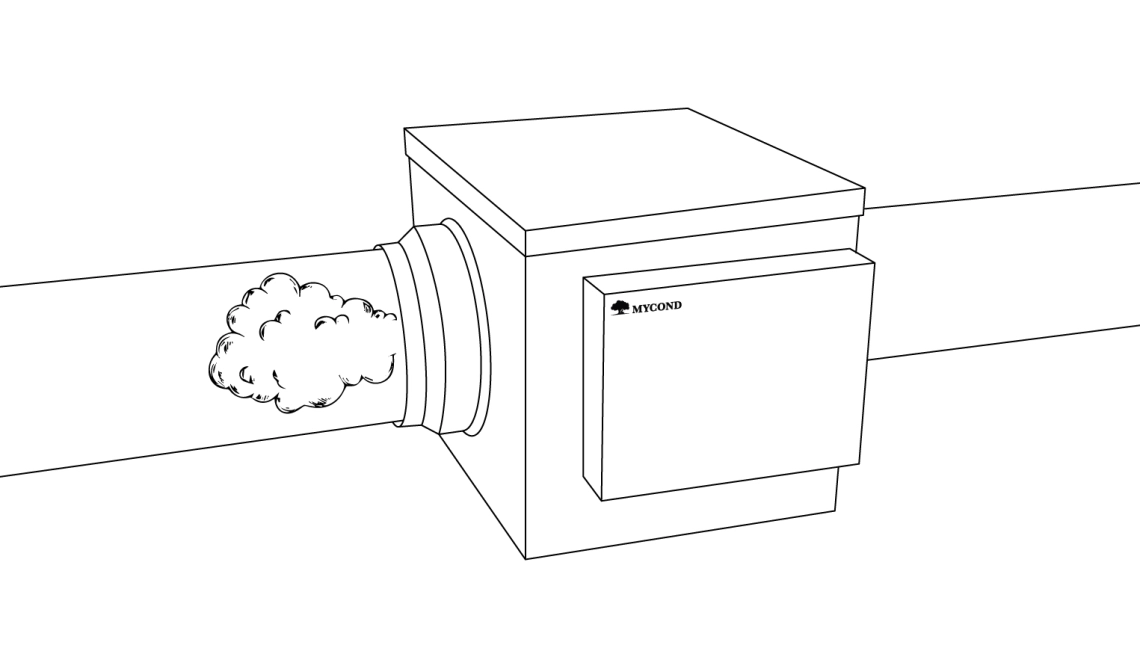 Schéma dinstallation de lhumidificateur MyCond MHDM-D