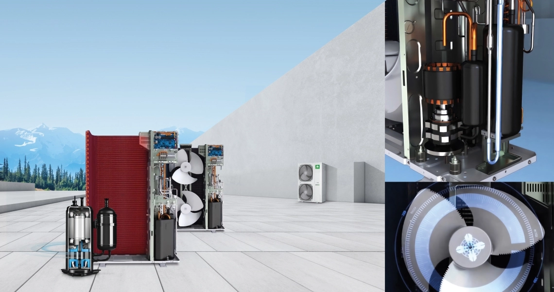 Structure du ventilateur du compresseur MyCond MRF S Technologie Inverter