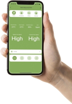 Application mobile MyCond MVS***-DW pour le contrôle de la ventilation par smartphone