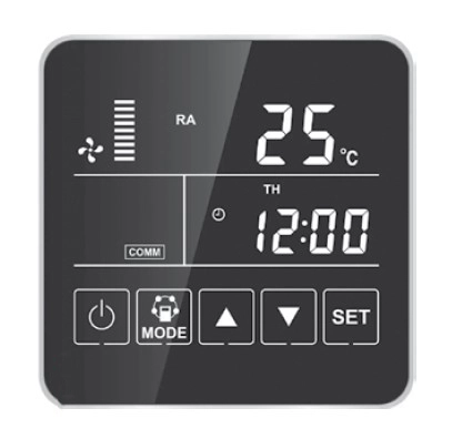 Panneau de commande de lunité de ventilation MyCond MVS***-DW