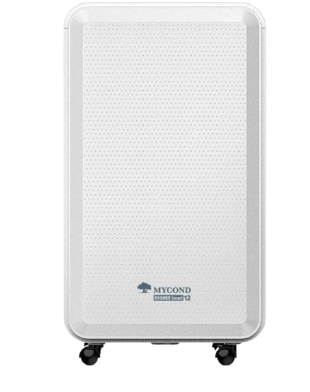 MyCond Roomer Smart 12 Déshumidificateur compact pour les environnements domestiques intelligents.