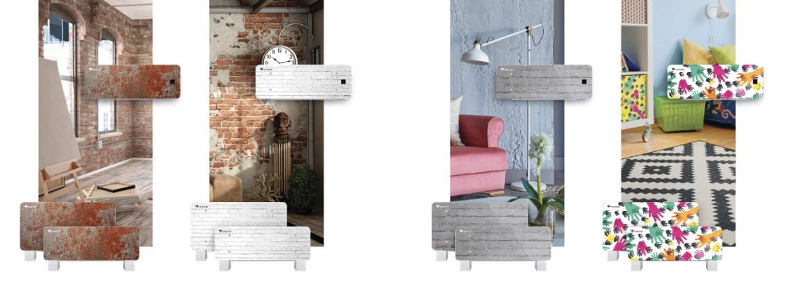 MyCond Silver Glass Wall Ventilo-convecteur ultra-mince conçu pour un fonctionnement silencieux et une esthétique moderne.