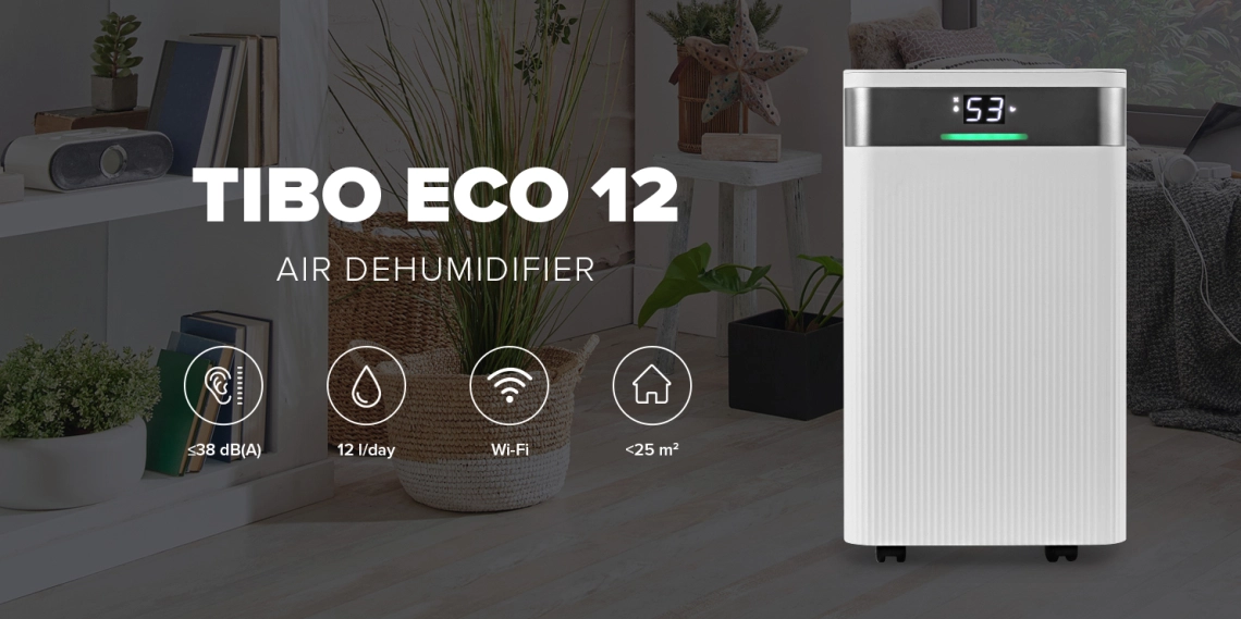 MyCond TIBO Eco 12 Déshumidificateur dair résidentiel compact et écologique.