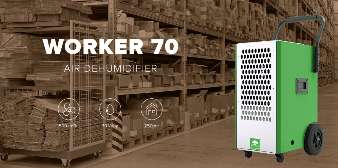 MyCond Worker pour entrepôt 70 l/jour, 500 m³/h, surface jusquà 250 m².