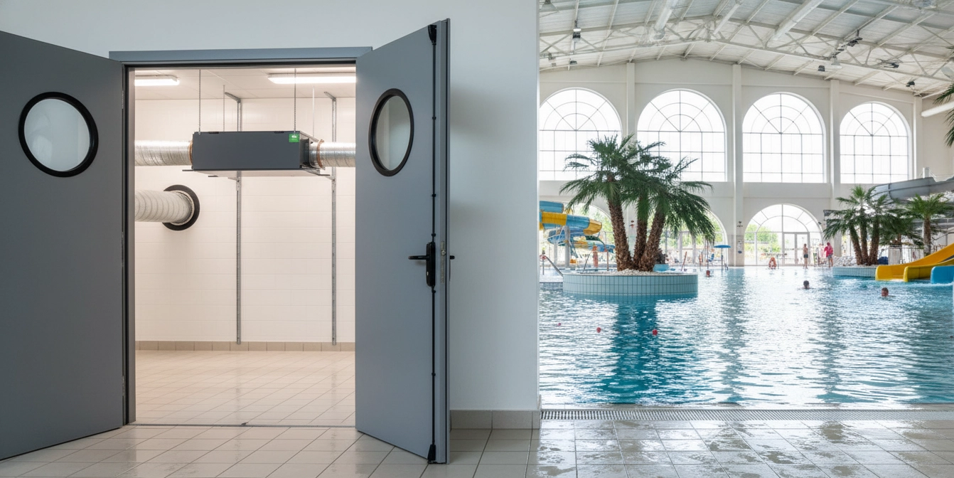 Déshumidificateur de canalisation pour piscines - protection de l