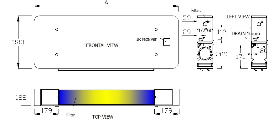 Dimensions and weights