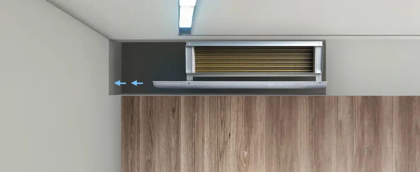 Avantages de l'installation en gaine de ventilo-convecteurs sous plafond : exemple de Mycond MCFC
